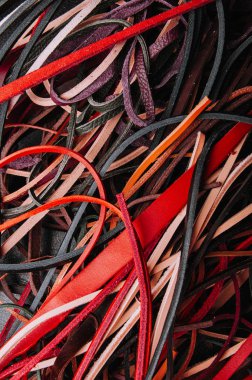 renkli deri dizeleri, mobilya deri kordonlar