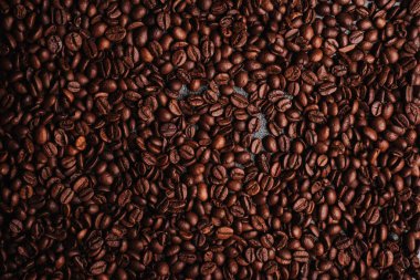 kahverengi kahve çekirdekleri, tam kare kahve arka plan  