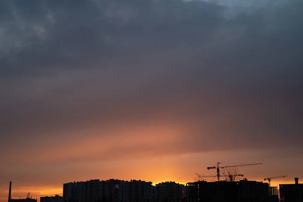 Dämmerung Sonnenuntergang Himmel Mit Wolken — Stockfoto