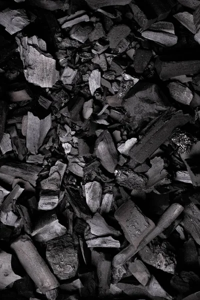 Μαύρα Κάρβουνα Πλήρης Εικόνα Πλαισίου Κατακόρυφα Φωτογραφία Αρχείου