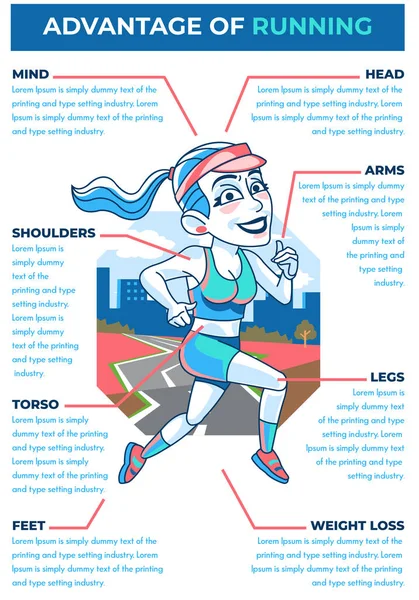 Wektor Ilustracja Run Trail Infografiki — Wektor stockowy