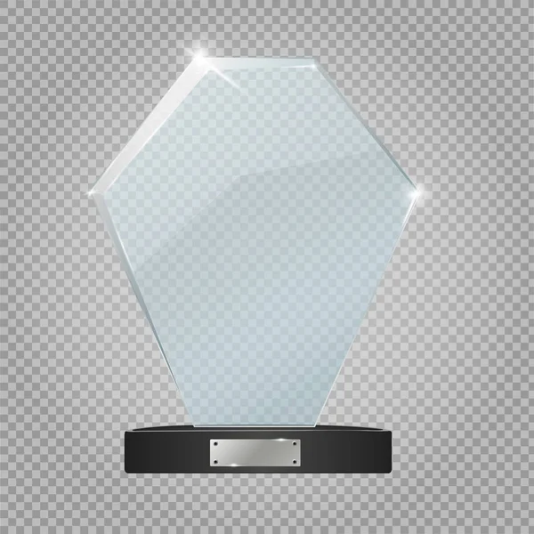 Glazen Trofee Award Vectorillustratie — Stockvector