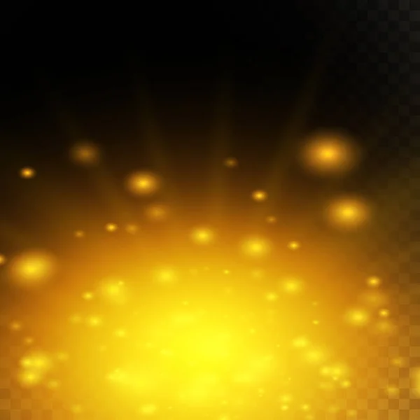 Effet Lumineux Étoile Éclatante Avec Des Étincelants — Image vectorielle