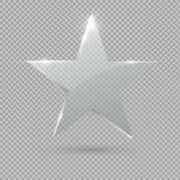 Glazen Trofee Award Star Vectorillustratie — Stockvector