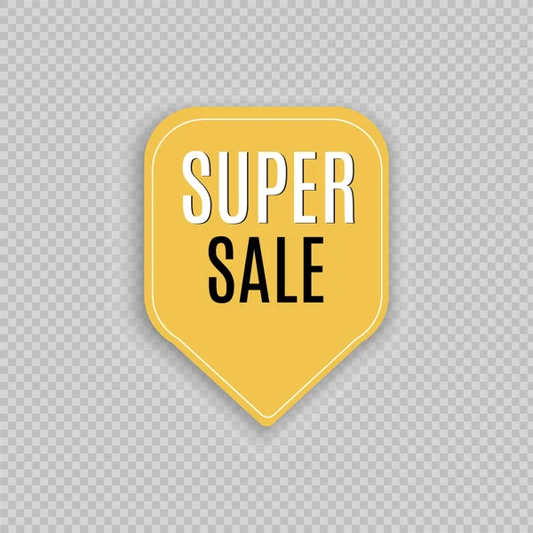 Banner Papel Super Sale Antecedentes Super Venta Oferta Especial Ilustración — Vector de stock