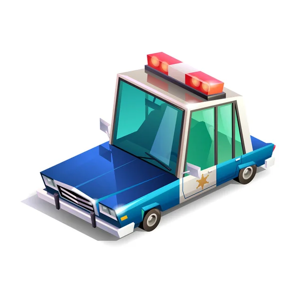 Police Car Isolated White Background — Stock Vector