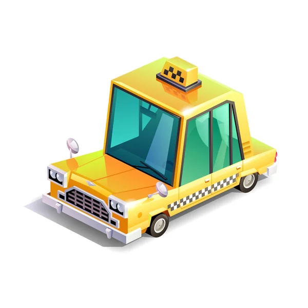 Taxi Coche Aislado Sobre Fondo Blanco — Vector de stock