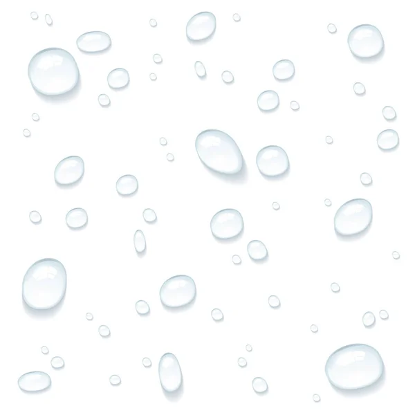Water Drops White Background Illustration Stock Illustration
