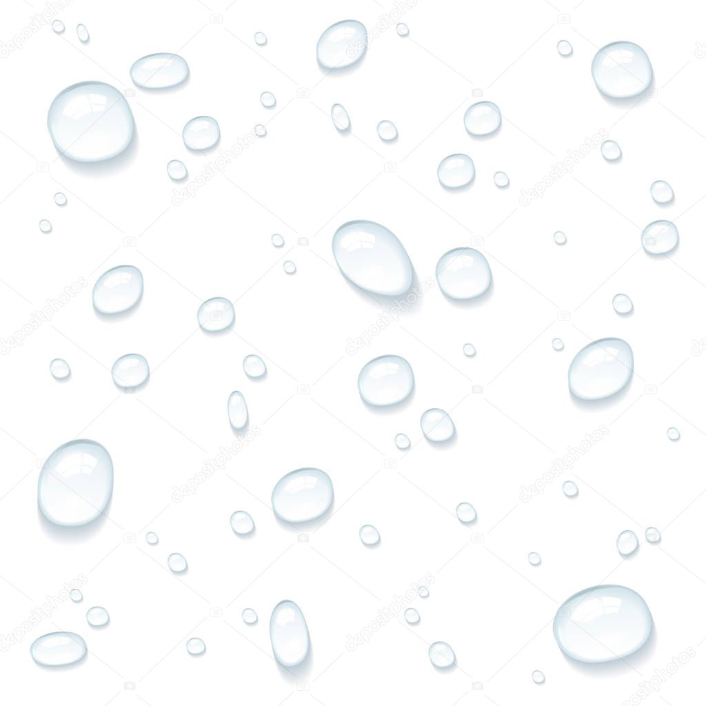 water drops on white background illustration 