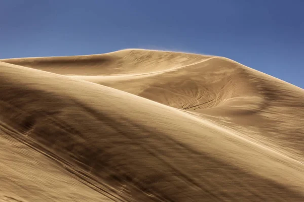 Dunes Dans Désert Sahara Merzouga Maroc Belles Lignes Désert Avec — Photo