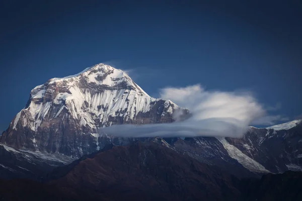 Poon Hill Den Dhaulagiri Zirvesi Olan Güzel Manzara Manzarası Himalaya — Stok fotoğraf
