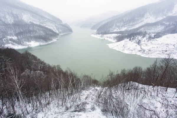 Buzau River Winter Season Romania — Stock Photo, Image