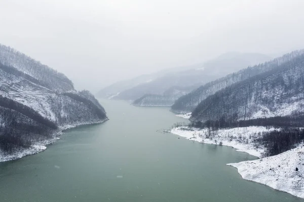 Buzau River Winter Season Romania — Stock Photo, Image