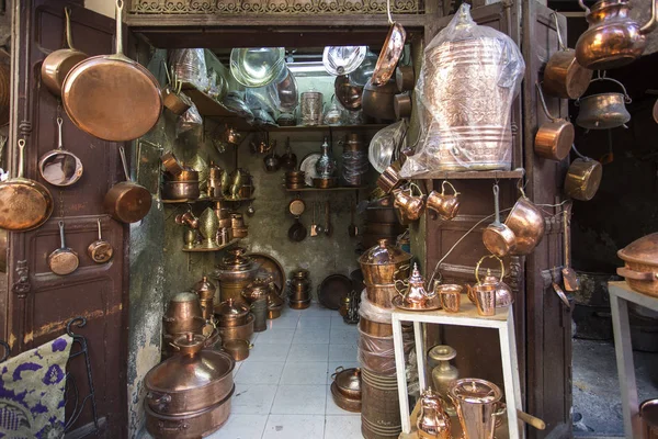 Traditional Pots Shop Street Fez Medina Morocco — Stock Photo, Image