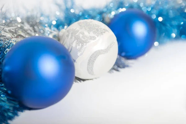 Christmas decorations blue and silver