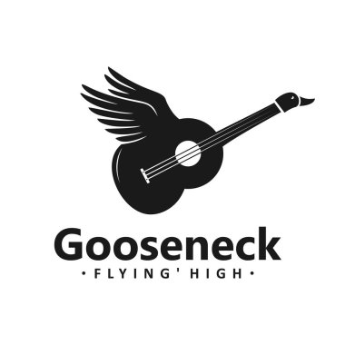 Kuğu gitar logosu tasarımı