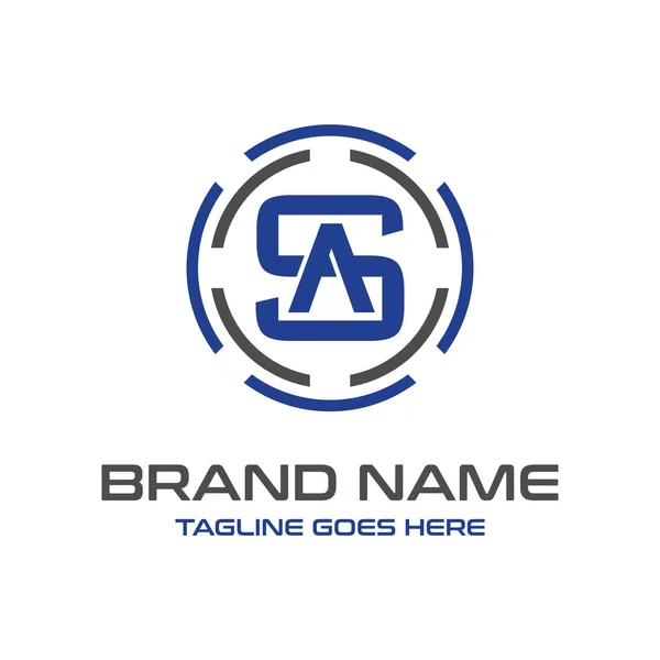 SA initial logo design — Διανυσματικό Αρχείο