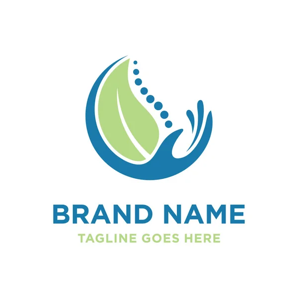 Logotipo da saúde óssea à base de plantas —  Vetores de Stock