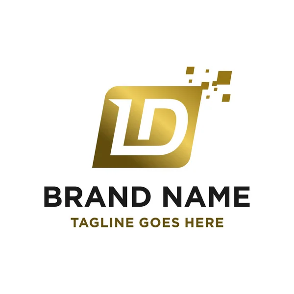 Logo initial LD — Image vectorielle