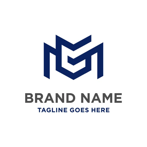 Projekt początkowego logo Mg — Wektor stockowy