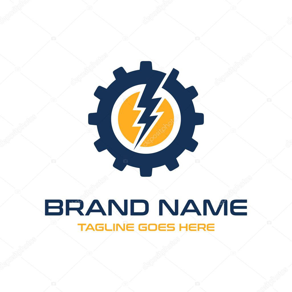 electric mechanical logo