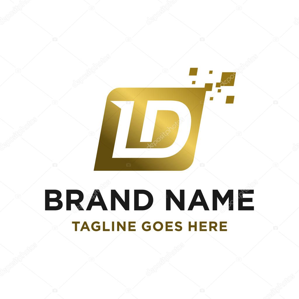 Initial logo LD your company