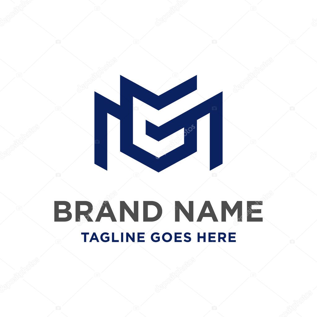 MG initial logo design your company