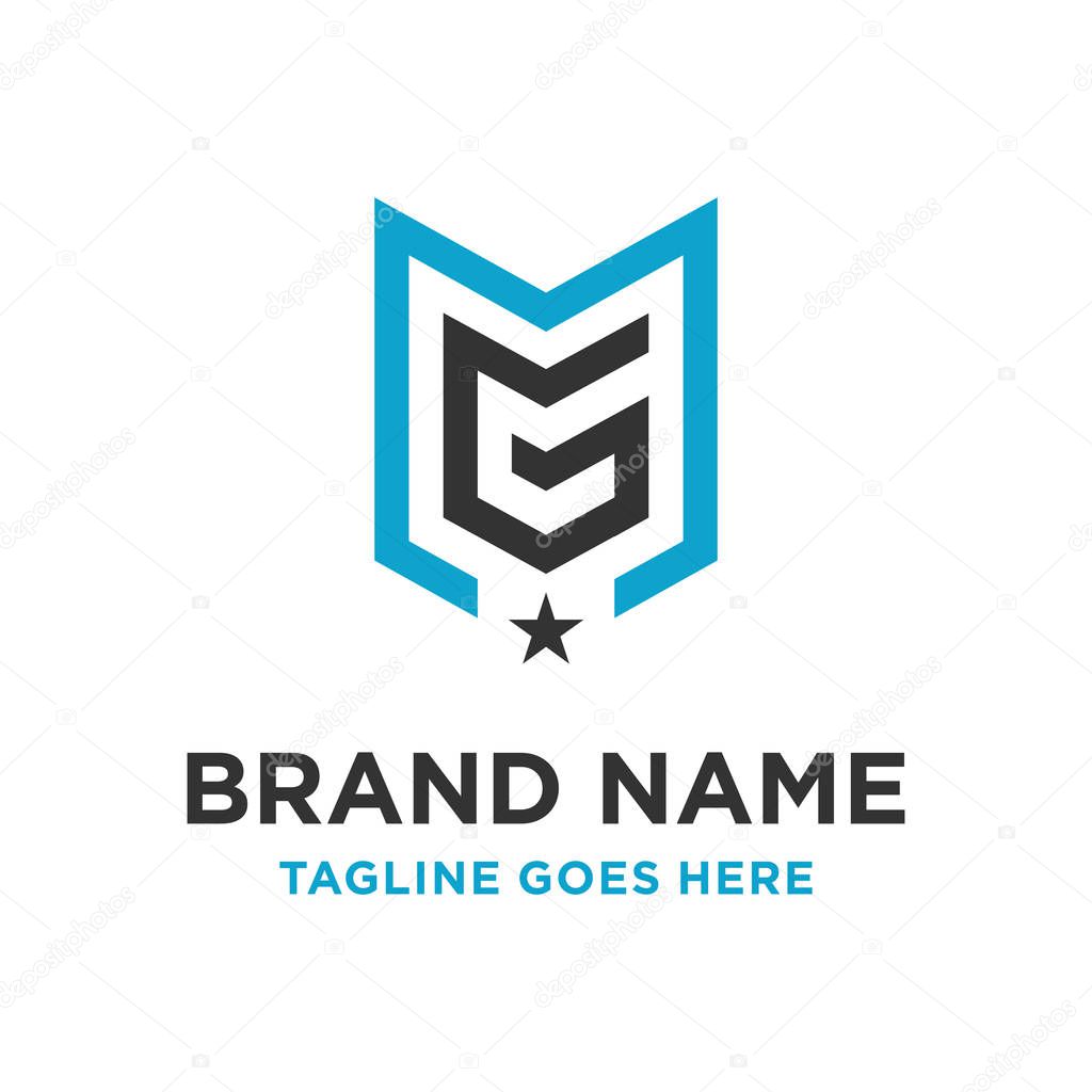 MG initial logo design your company