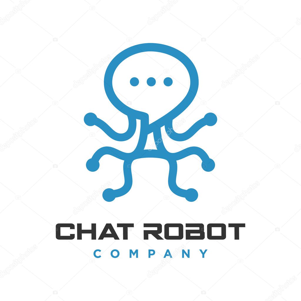 Robot chat logo your company
