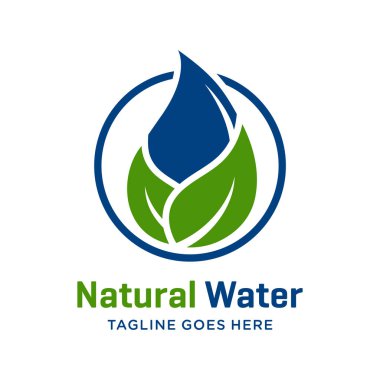 natural water logo design