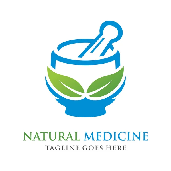 Logo concoction à base de plantes — Image vectorielle