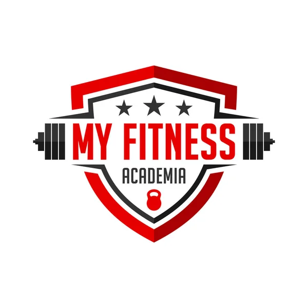 Logo mia accademia fitness — Vettoriale Stock