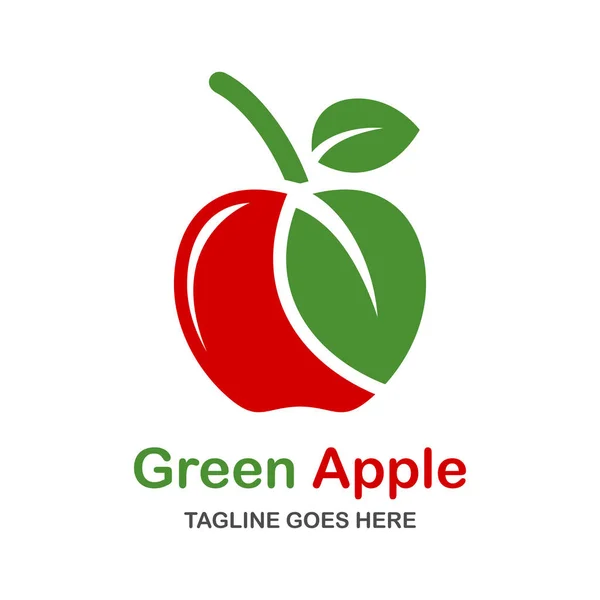 Natürliches Apfel-Logo — Stockvektor
