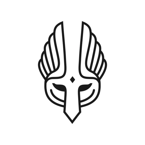 Design de máscara e contorno de asa — Vetor de Stock