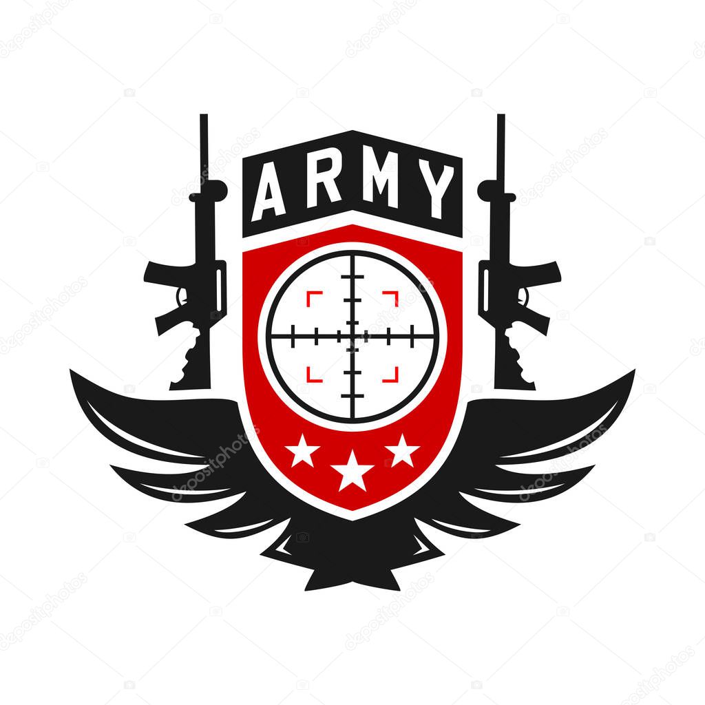 Army weapons logo your company