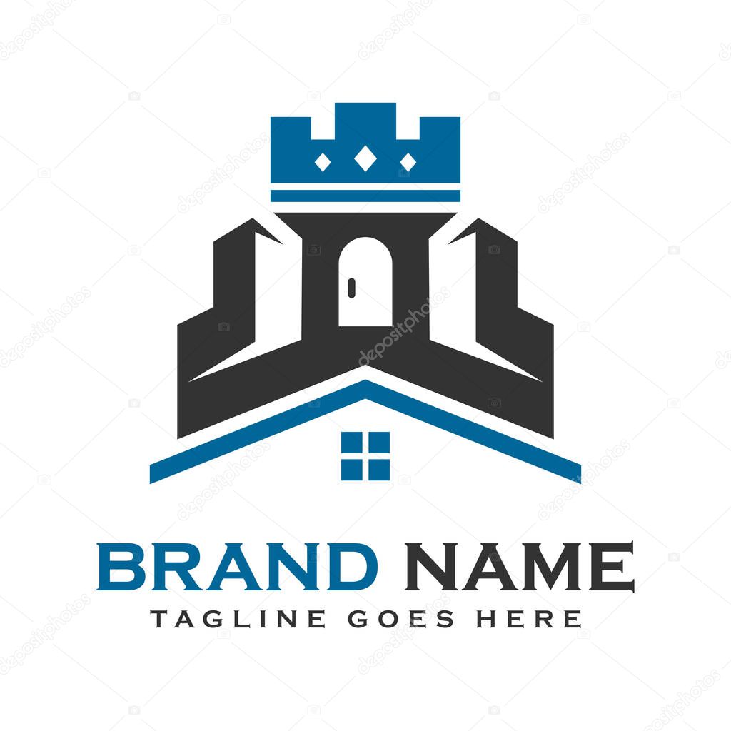 The logo of the castle house your company