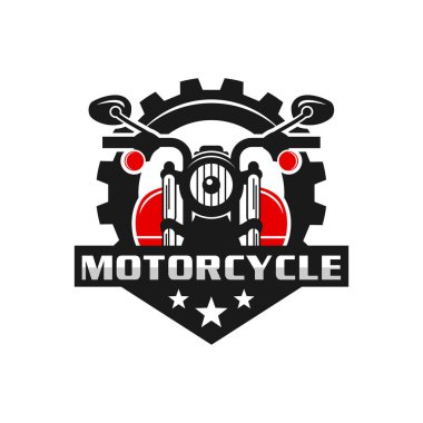 Retro ya da klasik motosiklet amblemi logosu tasarımı