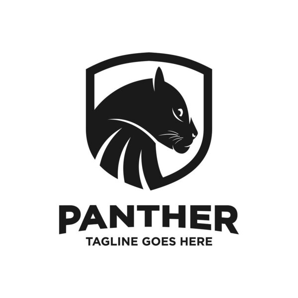 black panther logo design template