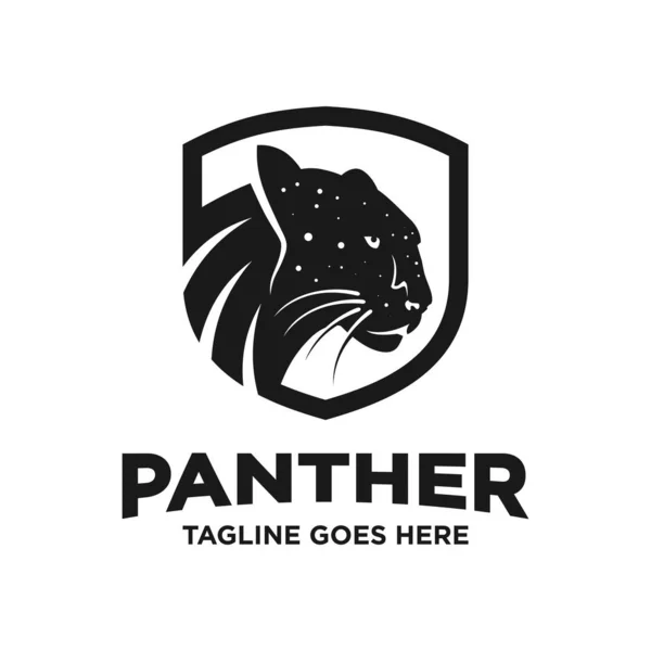 Modèle de conception de logo panthère noire — Image vectorielle