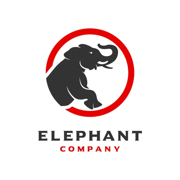 코끼리의 로고 디자인 템플릿 — 스톡 벡터