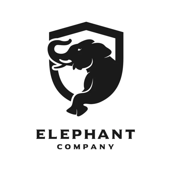 Modello di design logo elefante — Vettoriale Stock