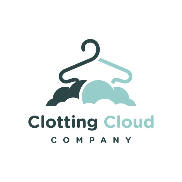 Clothing cloud logo design template — Stock Vector