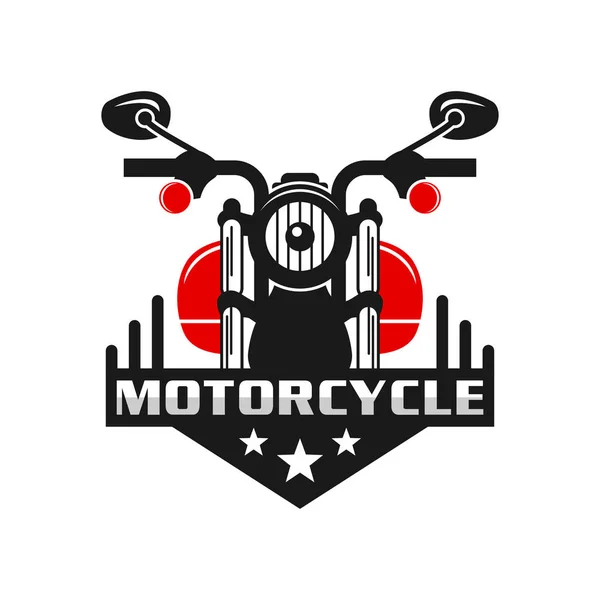 Diseño del logotipo del emblema de la motocicleta retro o vintage — Archivo Imágenes Vectoriales