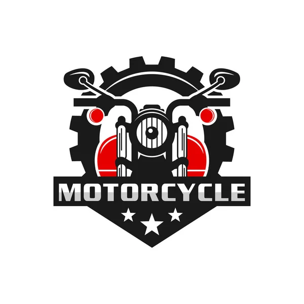 Retro or vintage motorcycle emblem logo design — Stock Vector