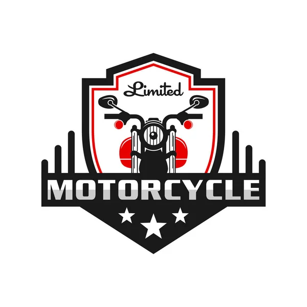 Retro ou vintage motocicleta emblema logotipo design — Vetor de Stock