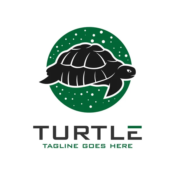 Kreis Schildkröte Logo Design-Vorlage — Stockvektor