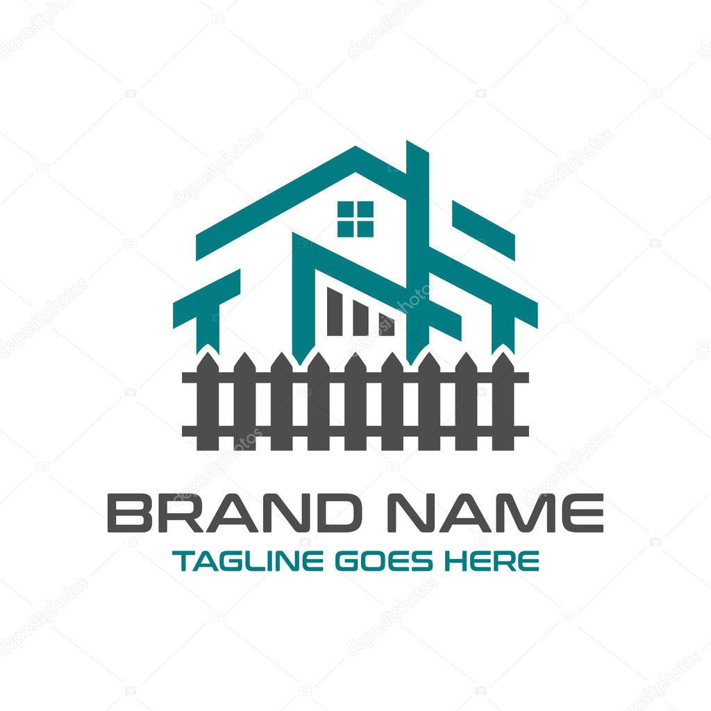 Home logo design and hedgerows
