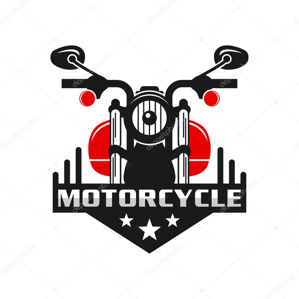 Retro or vintage motorcycle emblem logo design