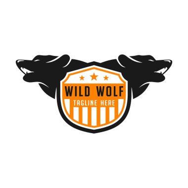 Kurt Kalkanı logo tasarım şablonu