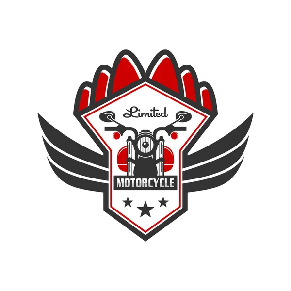 Retro ou vintage motocicleta emblema logotipo design — Vetor de Stock